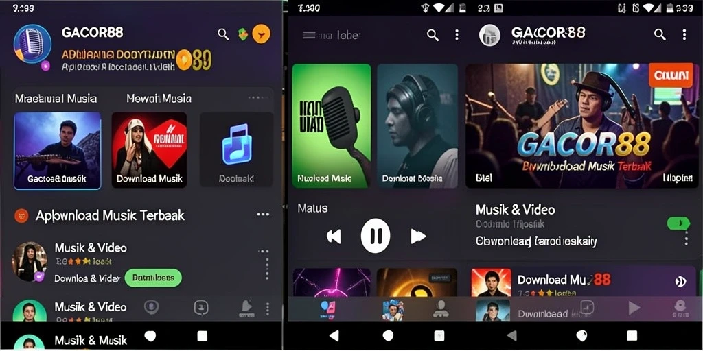 Tampilan utama GACOR88 dengan fitur Download Musik yang mudah digunakan.