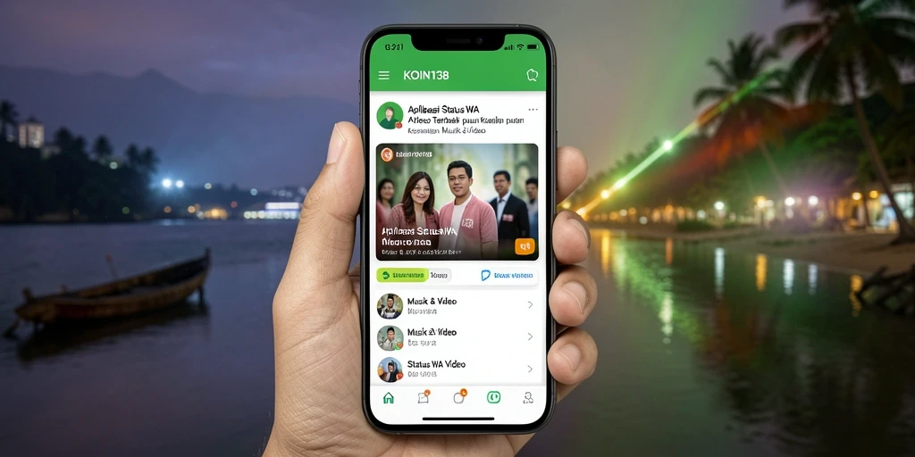 Tampilan antarmuka KOIN138 yang sederhana dan menarik untuk Status WA Video.
