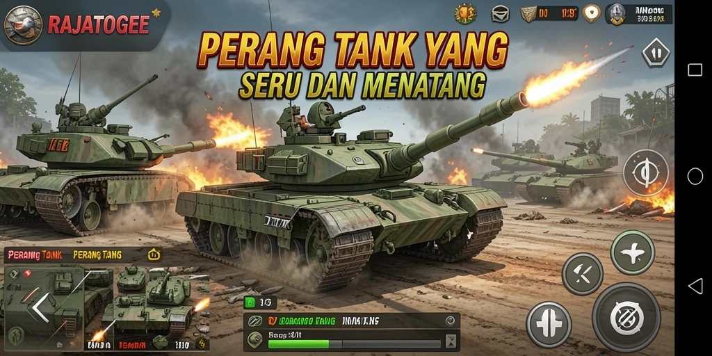 Tampilan antarmuka pertempuran seru di RAJATOGEL