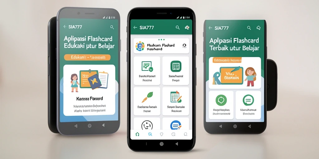 Antarmuka SIA777 yang interaktif dan menarik untuk pembelajaran Flashcard.