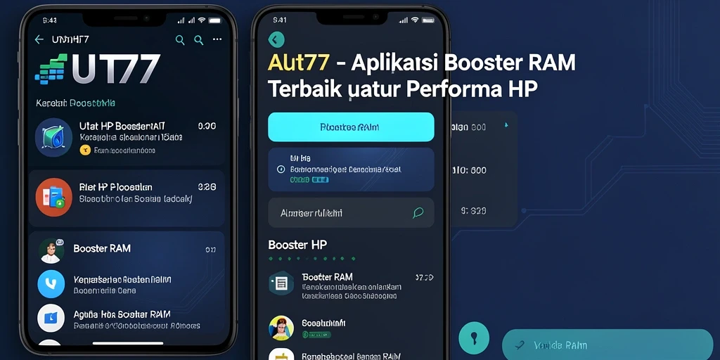 Antarmuka UT77 yang sederhana dan fungsional untuk booster RAM.